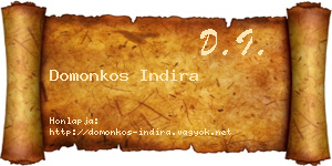 Domonkos Indira névjegykártya